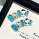 2154 Gemstone Snake handmade removable nail patch for wearing nail art