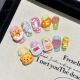 2271 Butter Bear handmade removable nail patch for wearing nail art