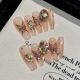2129 Leaf Butterfly handmade removable nail patch for wearing nail art