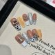 2433 Little wild leopard handmade removable nail patch for wearing nail art