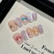 2354 Cute Mushroom handmade removable nail patch for wearing nail art