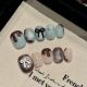2337 Chocolate Sweethearts handmade removable nail patch for wearing nail art