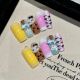 2336 Handmade zebra print removable nail patch for wearing nail art