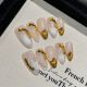 2331 Golden Wheat handmade removable nail patch for wearing nail art