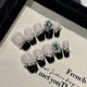 2316 Secretly black handmade wear nail removable nail patch