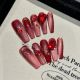 2302 Ruby handmade removable nail patch for wearing nail art