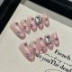 2283 Spread Rose handmade removable nail patch for wearing nail art