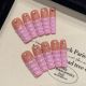 2228 Alligator Barbie handmade removable nail patches to wear nail art