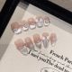 2208 2226 Ice Waxy Butterfly handmade removable nail patch for wearing nail art