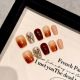 2190 Maillard Caramel handmade removable nail patches for wearing nail art