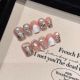 2164 Baroque Pearl handmade removable nail patch for wearing nail art