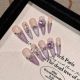 2157 Violet handmade removable nail patches for wearing nail art