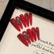 2091 Red ghost face handmade removable nail patch for wearing nail art