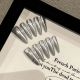 1951 Black silver carbon gun handmade removable nail patch for wearing nail art
