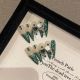 1229 Emerald Flash handmade removable nail patch for wearing nail art