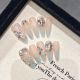 2035 Aurora Butterfly handmade removable nail patches for wearing nail art