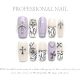 2027 Zebra print handmade removable nail patch for wearing nail art