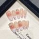 2014 Rose Gold handmade removable nail patch for wearing nail art