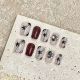 2007 Red molasses language handmade removable nail patch for wearing nail art