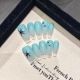 2004 Demon glass handmade removable nail patch for wearing nail art