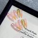 2002 Sweet Orange handmade wearable nail removable nail patch