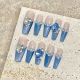 1977 Blue Tears handmade removable nail patch for wearing nail art