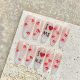 1973 Hand painted red lips handmade removable nail patch for wearing nail art