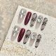 1964 Red molasses language handmade removable nail patch for wearing nail art