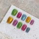 1960 Dopamine Candy Glass handmade removable nail patch for wearing nail art