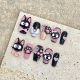1958 Chicken game Cat Eye handmade removable nail patch for wearing nail art