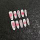 1912 Long oval handmade removable nail patch for wearing nail art