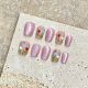 1907 Rose Cat Eye handmade removable nail patch for wearing nail art