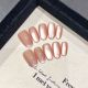 1821 Green onion jade finger handmade removable nail patch for wearing nail art