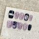 1824 Purple wind Chime handmade removable nail patch for wearing nail art