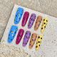 1861 Eggshell Spot handmade removable nail patch for wearing nail art