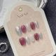 【1226】Jelly Plum Cat Eye Nail Art Shiny Cat Eye Polish & DIY Purple Accessories