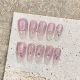 1881 Aurora Cherry handmade removable nail patch for wearing nail art