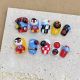 1860 Penguin Bubbles handmade removable nail patches for wearing nail art