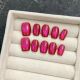 1857 Dragon fruit cat eye handmade removable nail patch for wearing nail art
