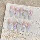 1854 Gradient Butterfly handmade removable nail patch for wearing nail art