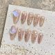 1839 Dream Merman handmade removable nail patches for wearing nail art