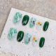 1833 Wind ink bamboo green handmade wear nail removable nail patch