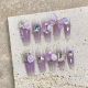 1808 Rose Talk handmade removable nail patch for wearing nail art