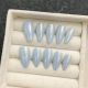 1794 Electroplated green light handmade removable nail patch for wearing nail art