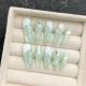 1788 National wind green snake handmade removable nail patch for wearing nail art