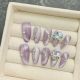 1785 Romantic Ribbon handmade removable nail patch for wearing nail art