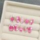1780 Hand painted strawberry bear handmade removable nail patch for wearing nail art