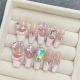 1778 Love French style handmade wearable nail removable nail patch