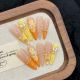 【1582】Energetic Orange Nail Art DIY Bright Orange Polish & Shiny Glossy Accessories