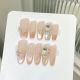 【2290-2292】Cold Moon Ice Heart Nail Kit Shiny Silver Crystals & DIY Frosted Decor